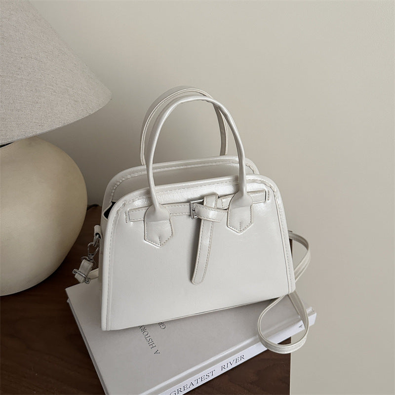 Bolso de mano sencillo de color sólido y gran capacidad