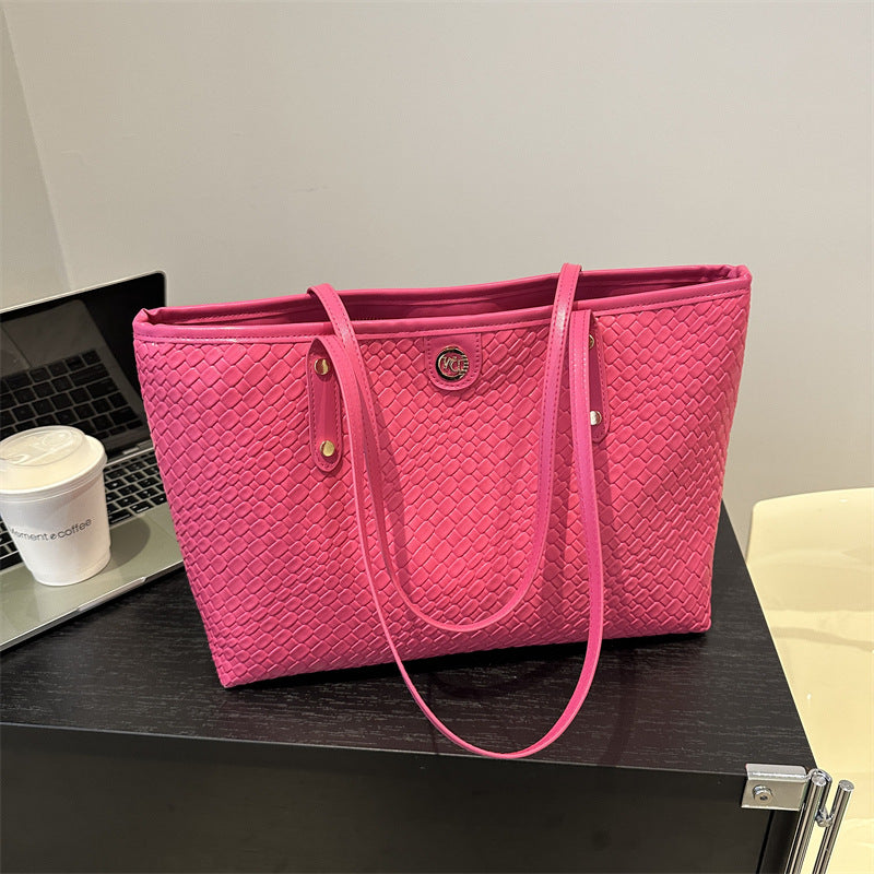 Bolso de mano informal de color liso para mujer