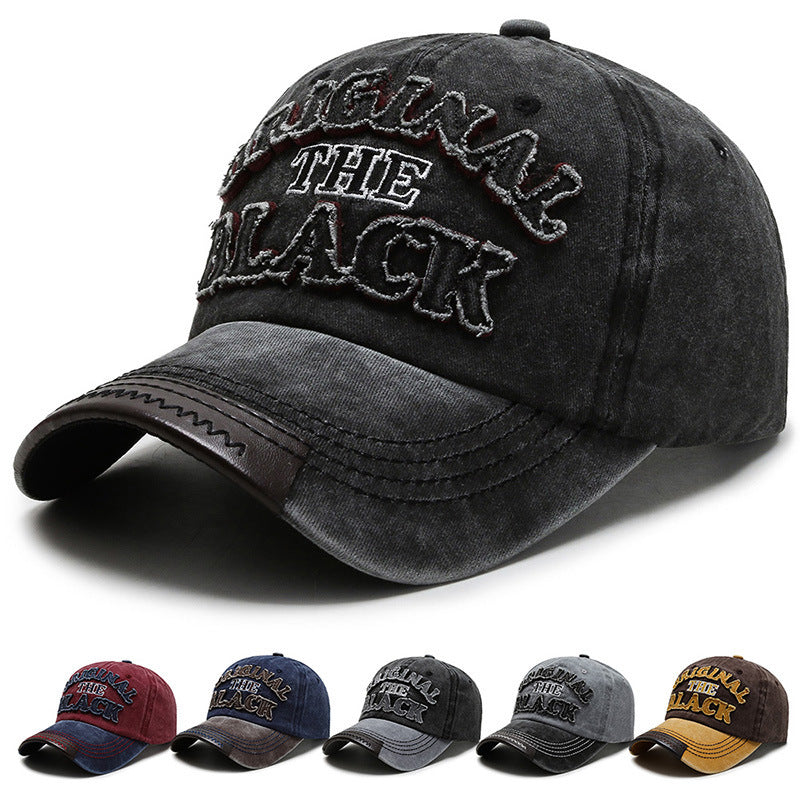 Gorra de béisbol con letras bordadas, estilo retro, informal, a la moda para hombre