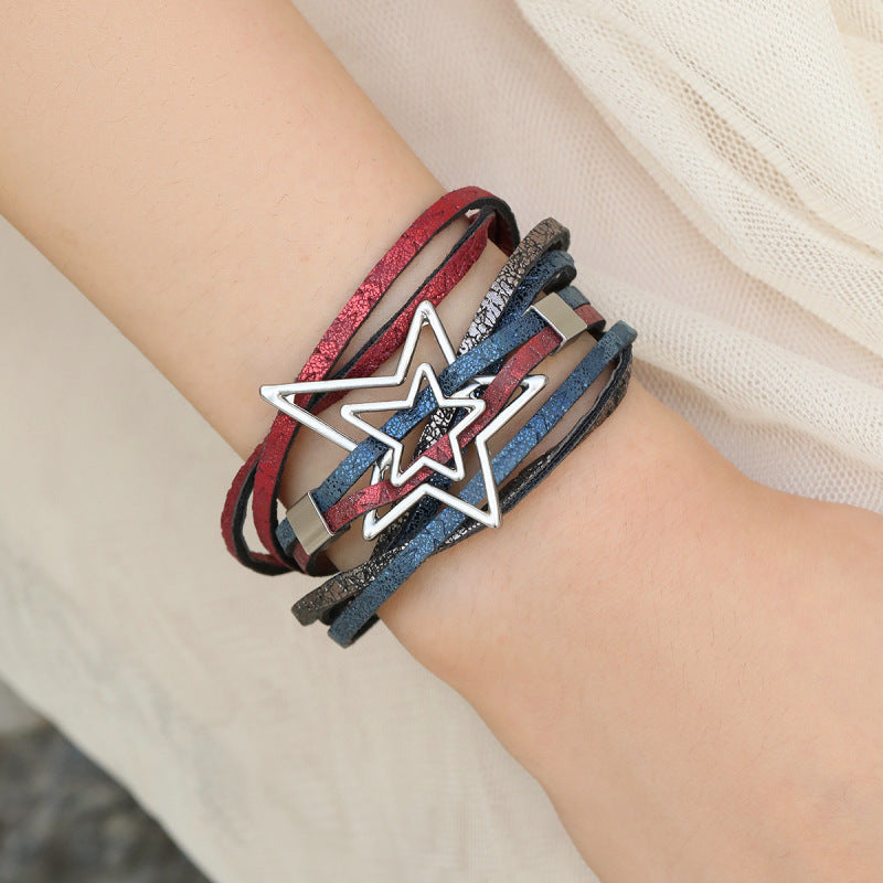 Bohemian Multi-Layer Leather Alloy Bracelet