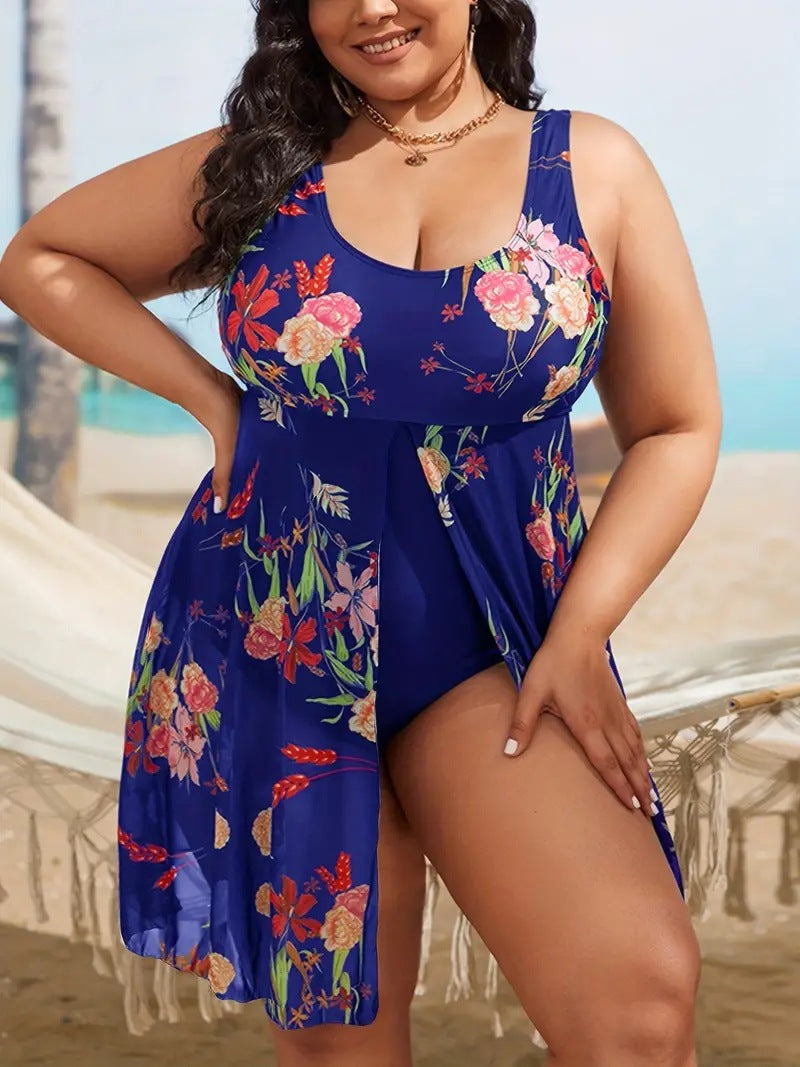 Maillot de bain grande taille à imprimé floral sexy pour femmes