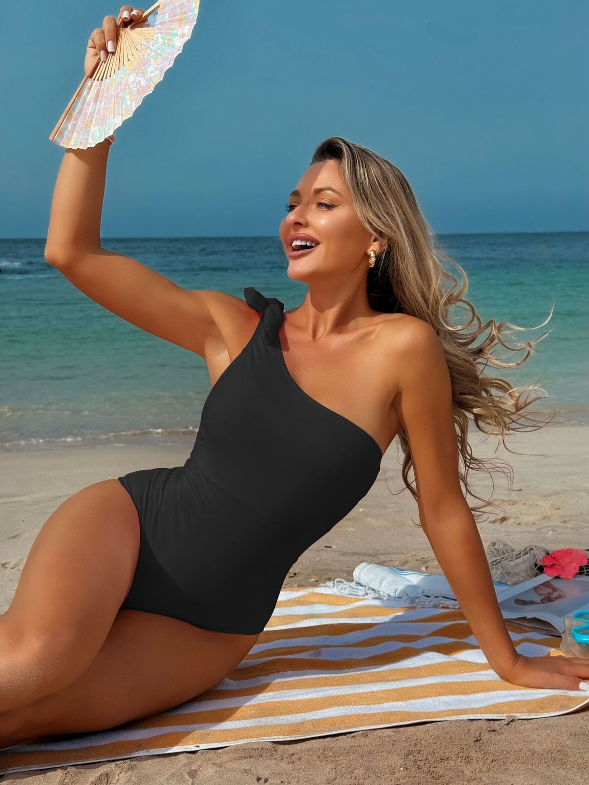 Traje de baño de una pieza sexy con hombros descubiertos para mujer