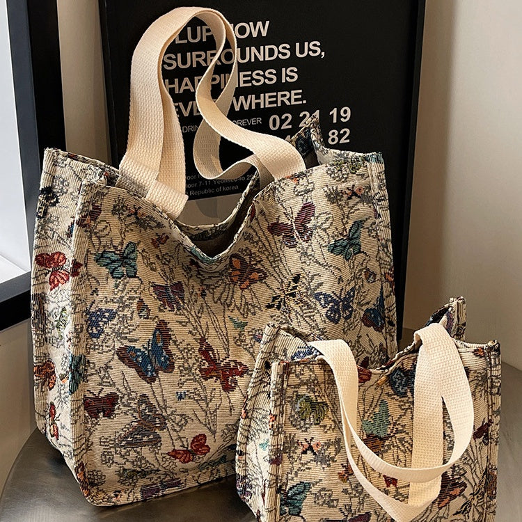 Sac fourre-tout décontracté en toile de grande capacité pour femme, idéal pour les affaires