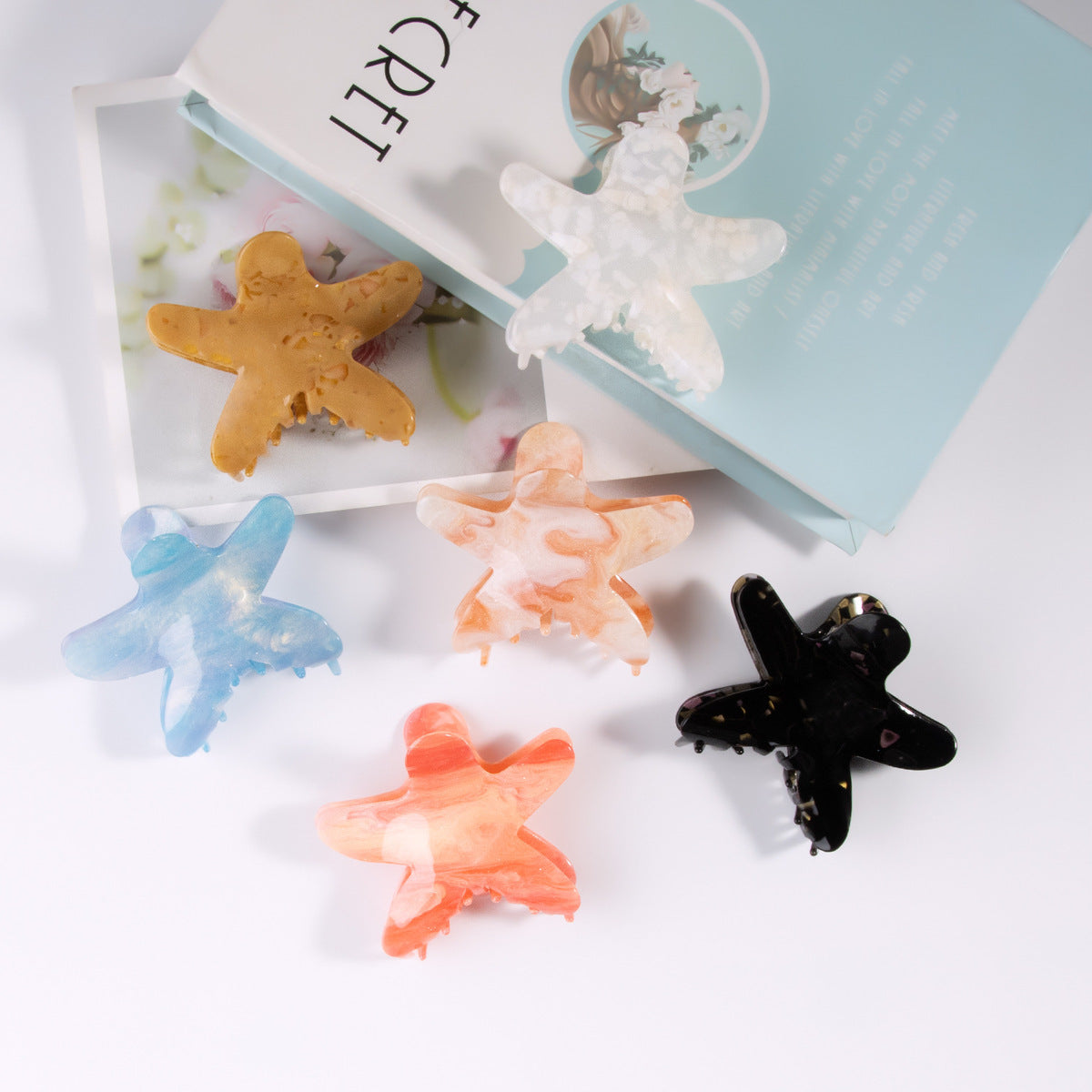 Fashion Starfish Grab Clip Acrylic Women'S Hairpin