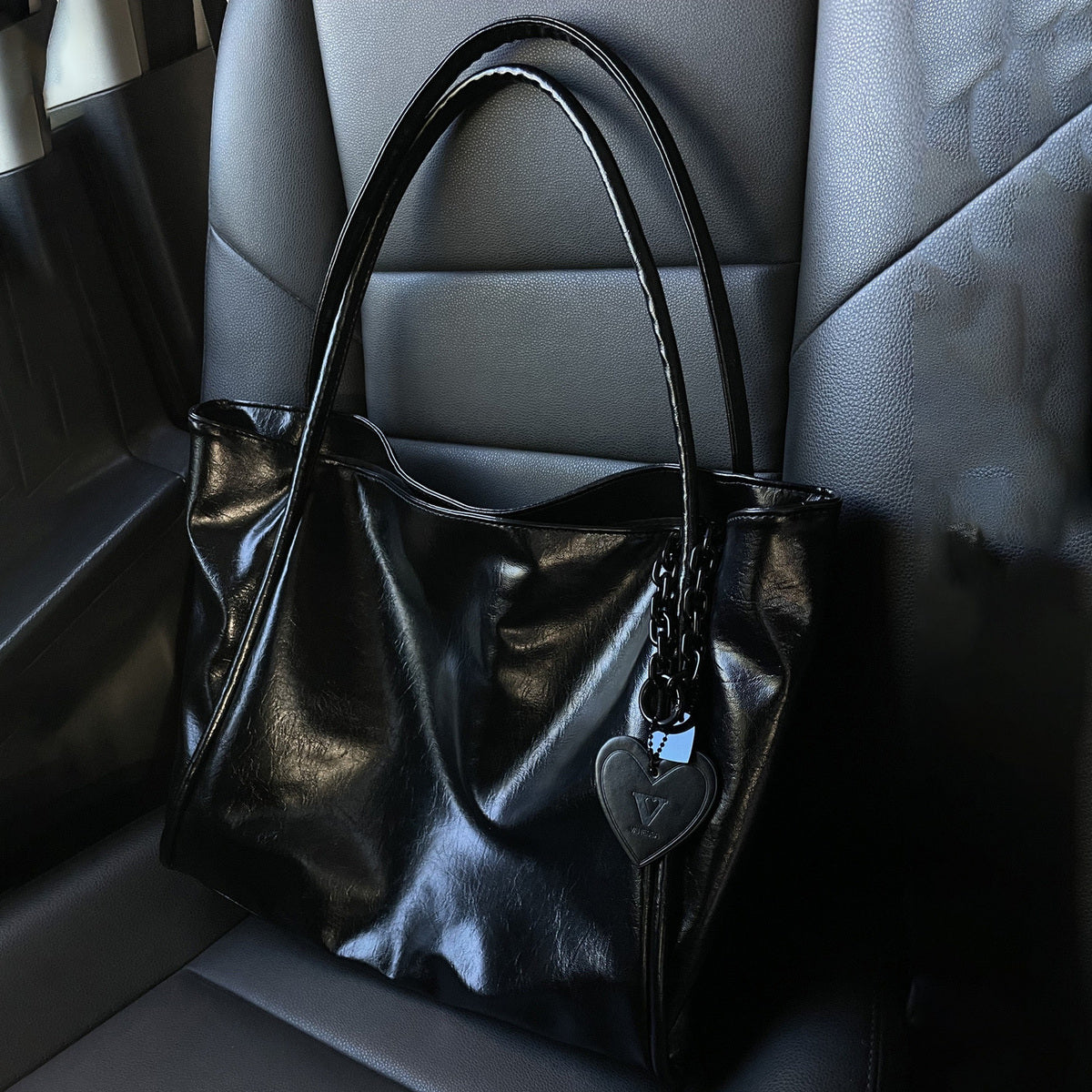 Women Fashion Casual Simple PU Leather Tote Bag