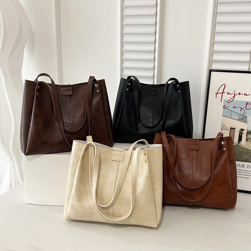 Bolso de mano informal de gran capacidad a la moda para mujer