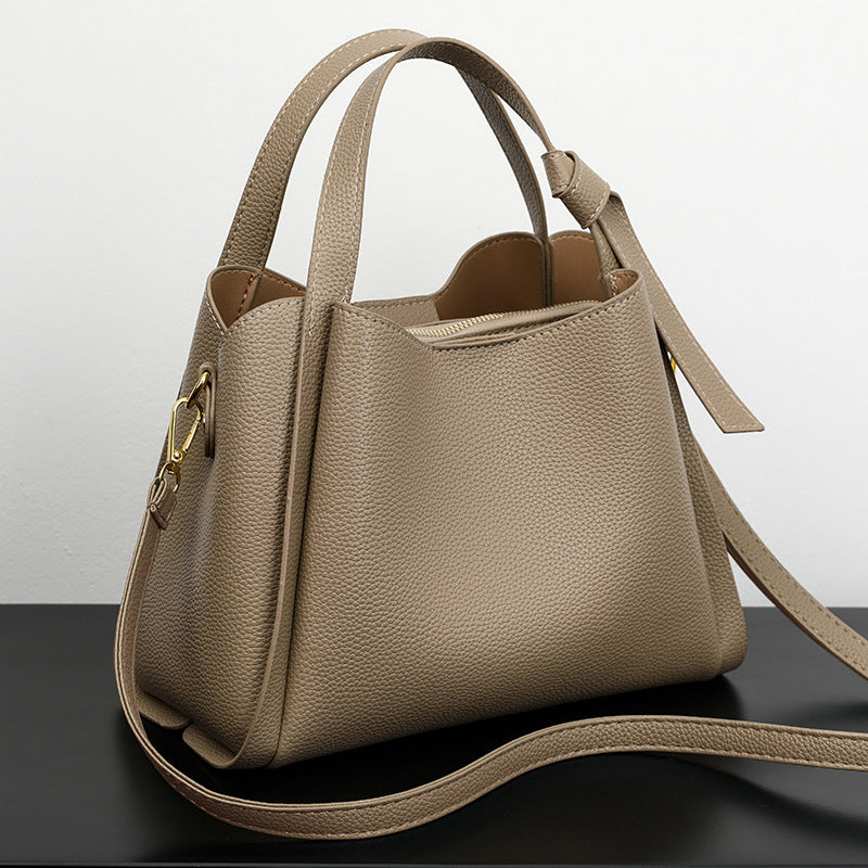 Soft Pu Leather Women Tote Bag with Horizontal Shape