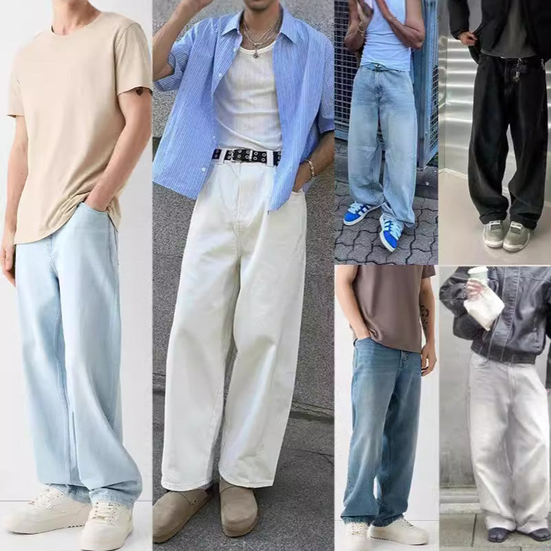 Men Straight-Leg Jeans in Multiple Colors