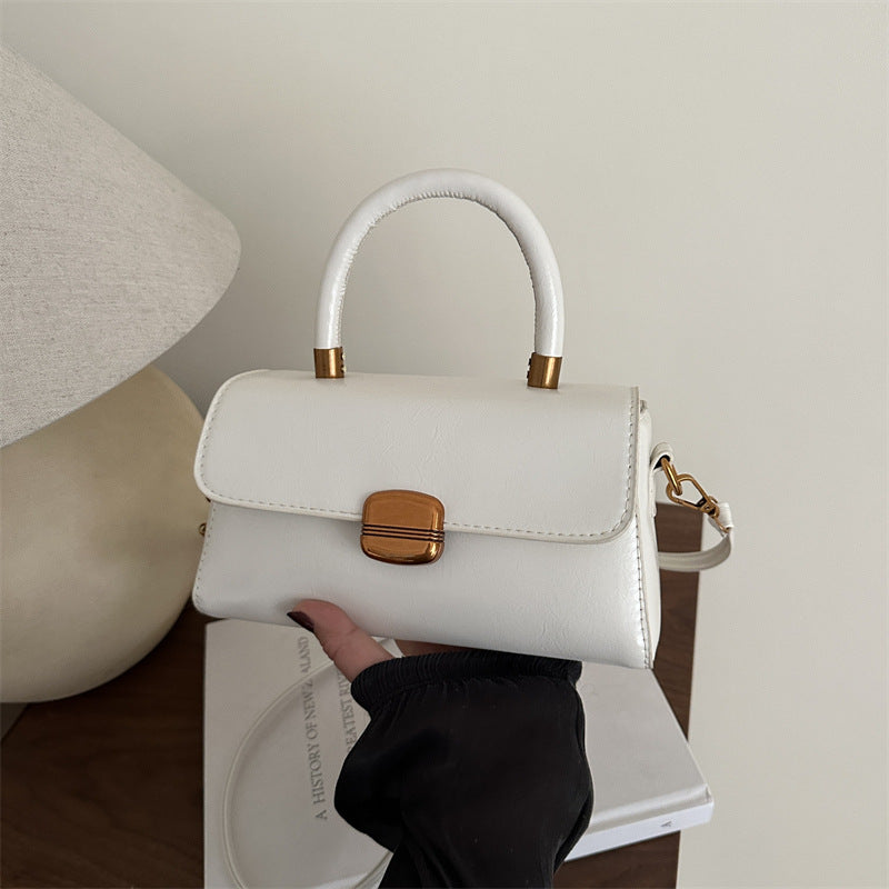 Bolso de hombro sólido elegante retro