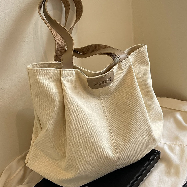 Sac fourre-tout décontracté en toile de grande capacité pour femme