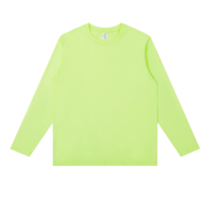 Men And Women Casual Solid Color Long Sleeve Blank T-Shirt