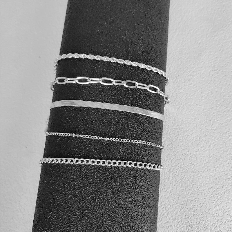 Bohemian Minimalist Women Metal Figaro Chain Bracelet