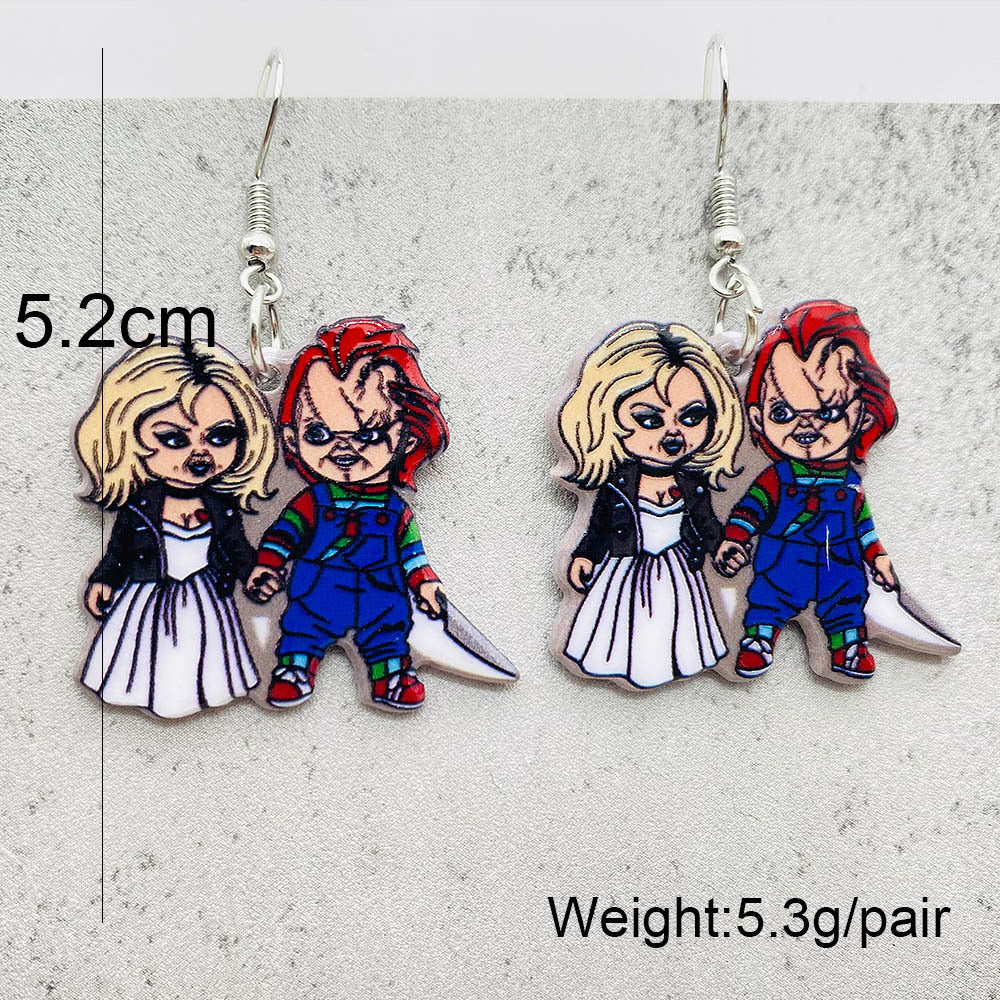 Halloween Women Fashion Scary Zombie Vampire Dangle Earrings