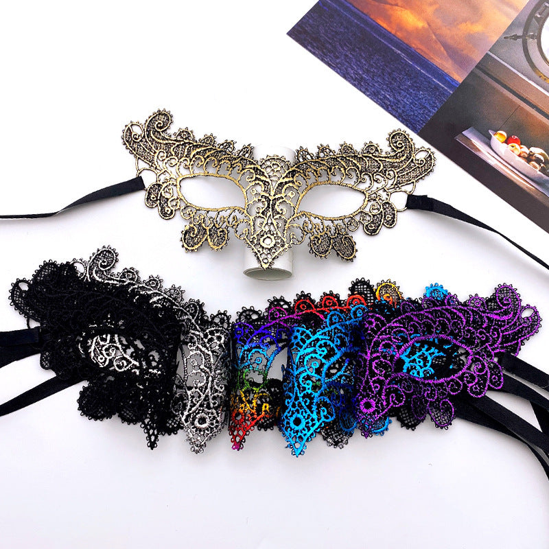 Women Fashion Cutout Sexy Lace Fox Halloween Mask