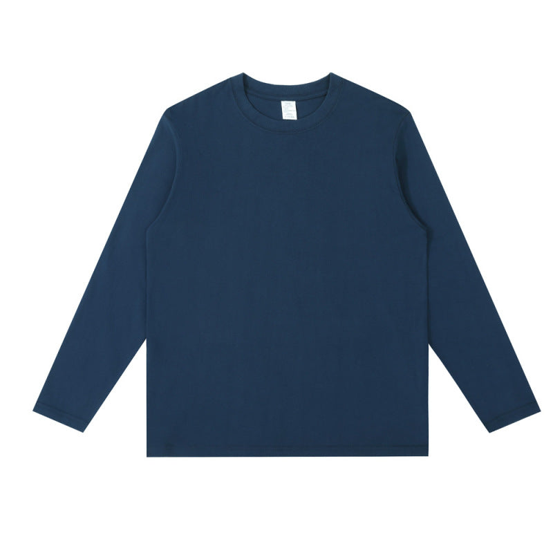 Men And Women Casual Solid Color Long Sleeve Blank T-Shirt