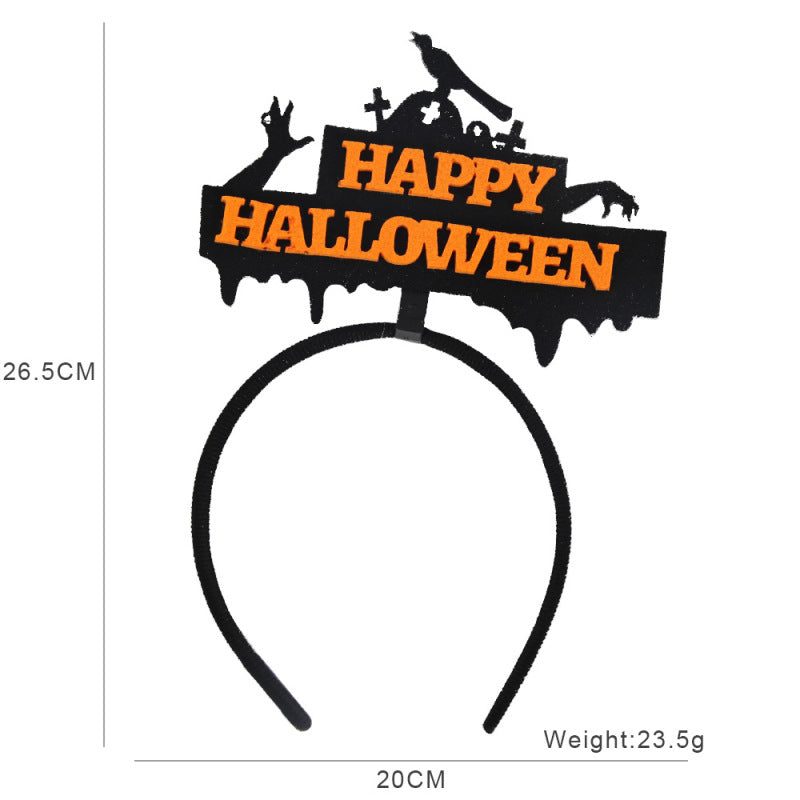 Bandeau d'Halloween pour enfants, accessoires de fête fantôme, citrouille et squelette