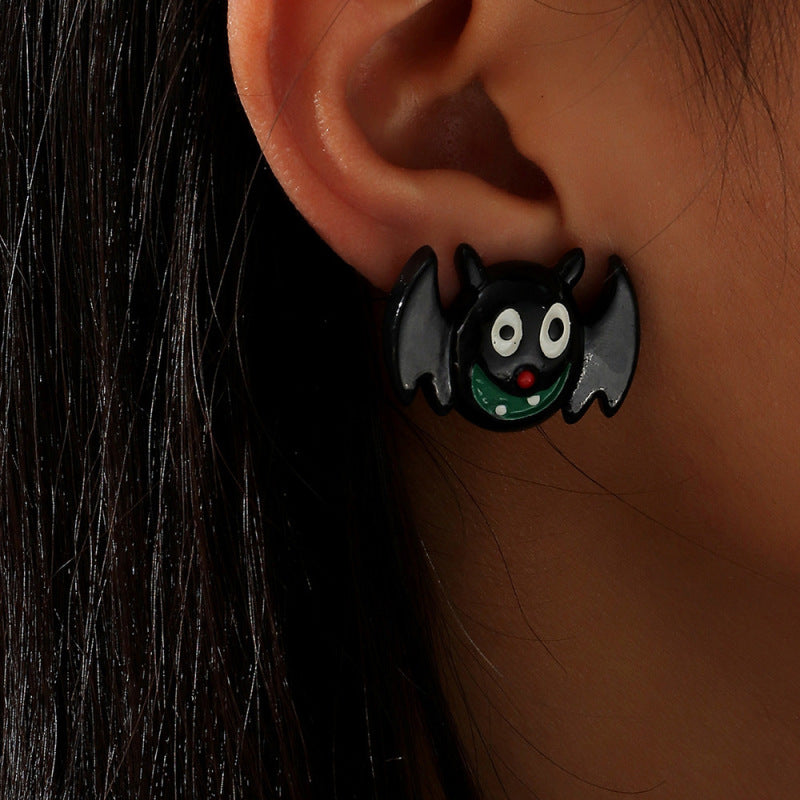 Halloween Resin Ghost Pumpkin Earrings for Women