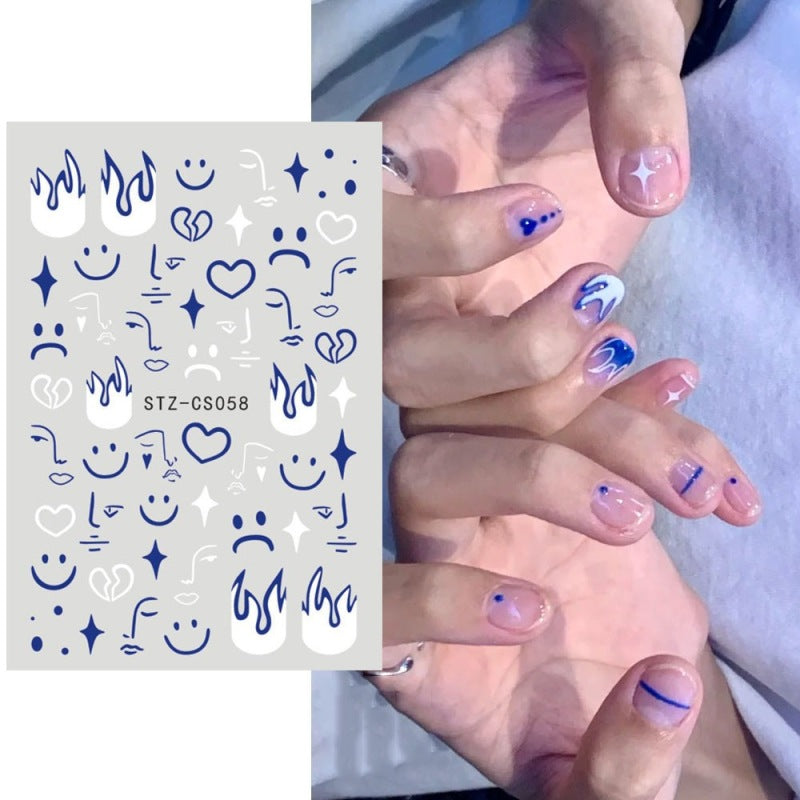 Halloween Skull Autumn Maple Leaf Pumpkin Ghost Nail Stickers