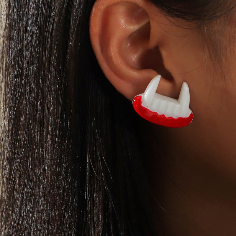 Halloween Resin Ghost Pumpkin Earrings for Women