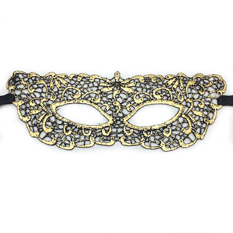 Women Simple Hollow Lace Half Face Mask for Halloween