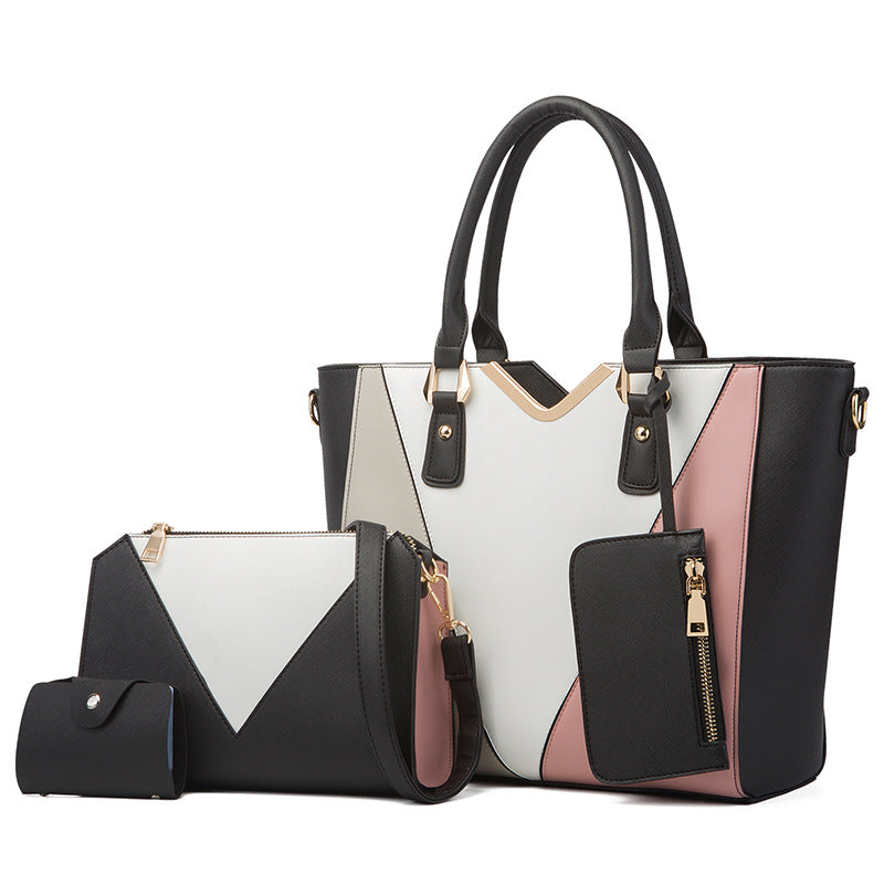 Ensemble de quatre sacs à main tendance en PU de grande capacité