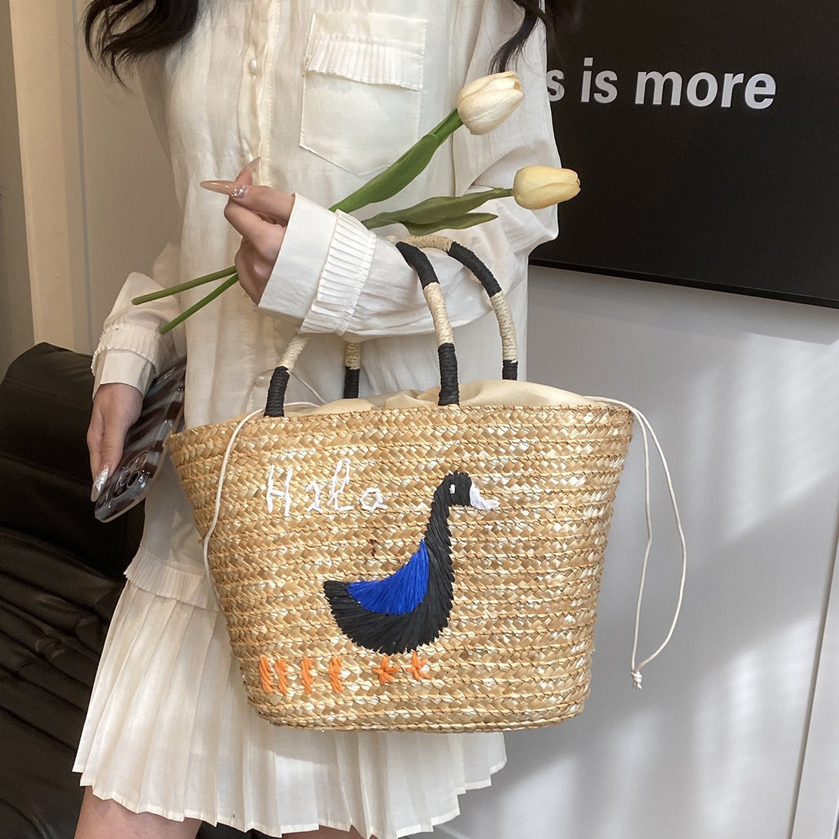 Summer Women's Casual Beach Woven Handbag