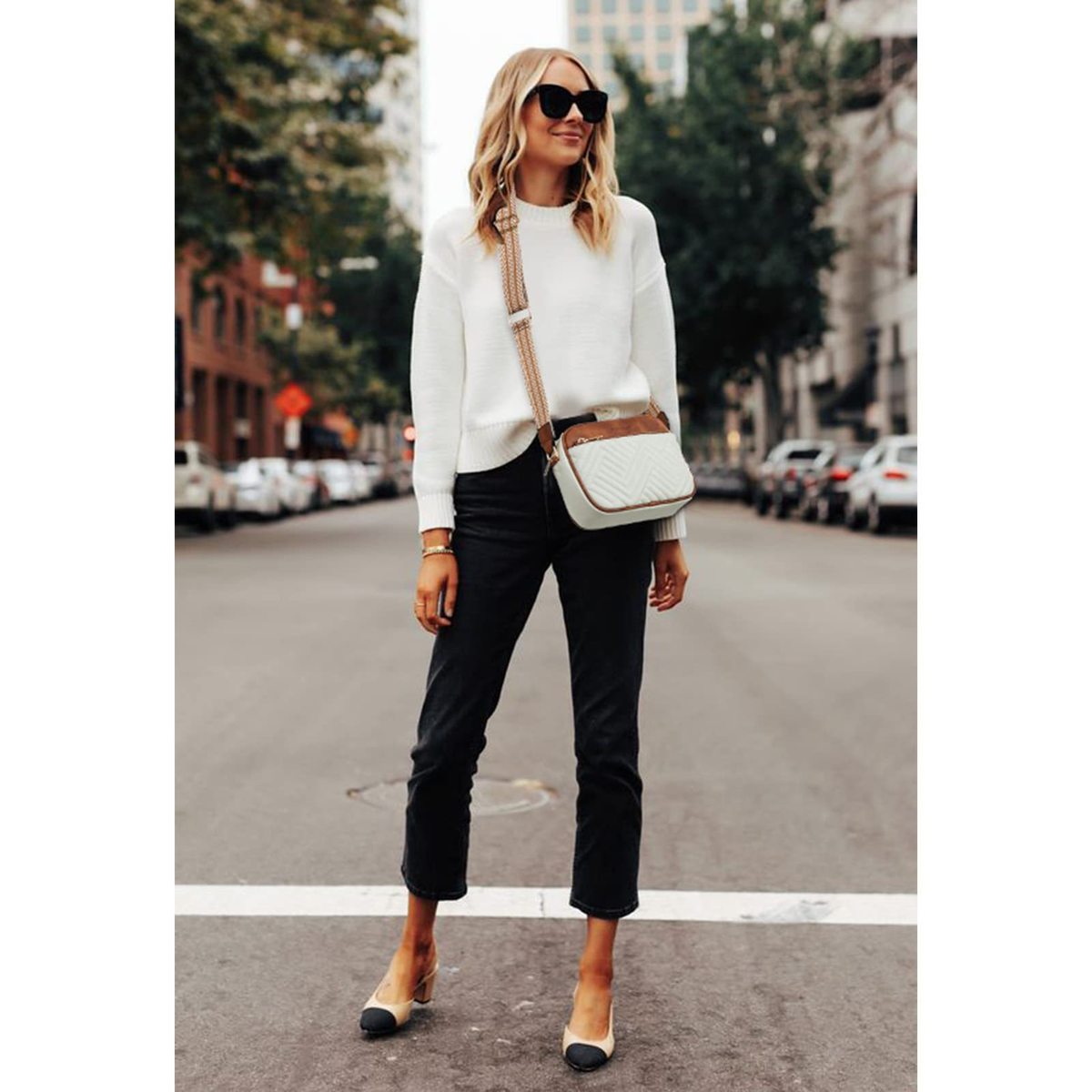 Women Casual PU Leather Square Crossbody Bag