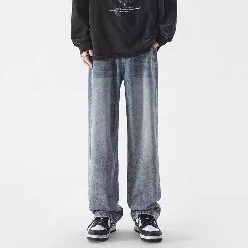 Jean droit vintage décontracté pour homme, en coton durable