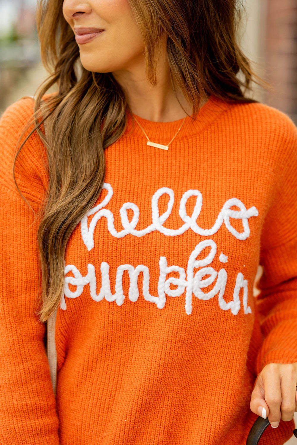 Suéter bordado con letras de Halloween a la moda para mujer