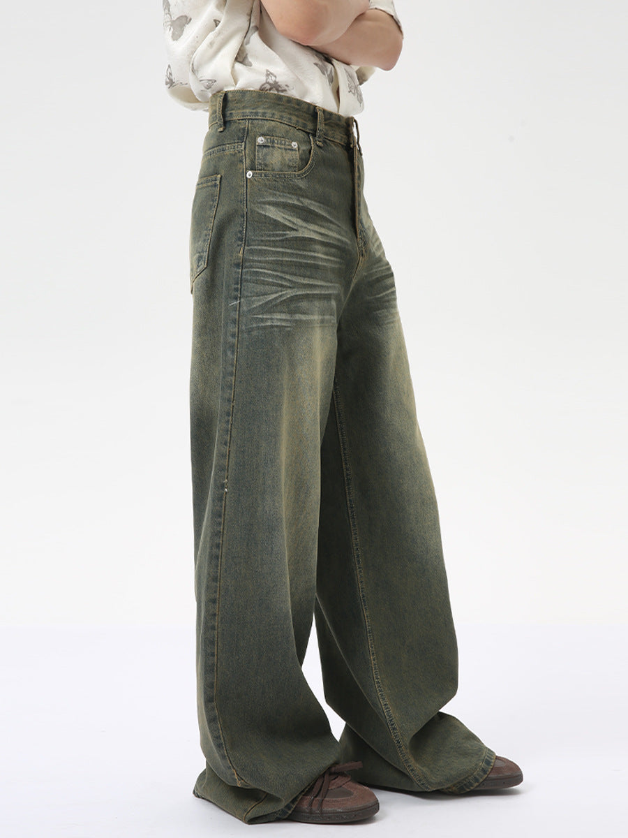 Jean rétro coupe droite et large pour homme