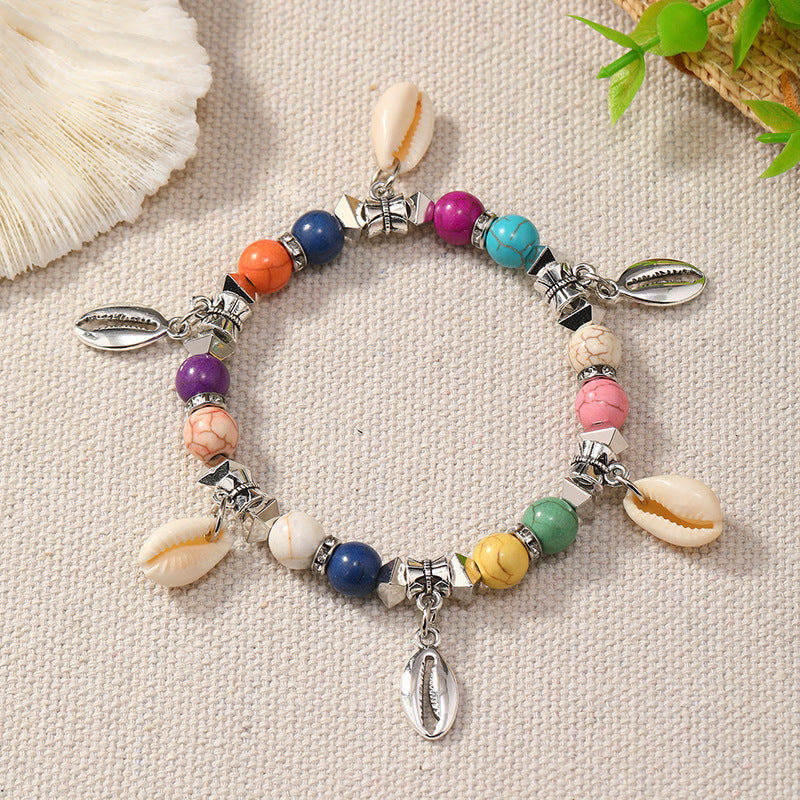 Women Trendy Bohemian Ocean Style Multicolor Shell Bracelet