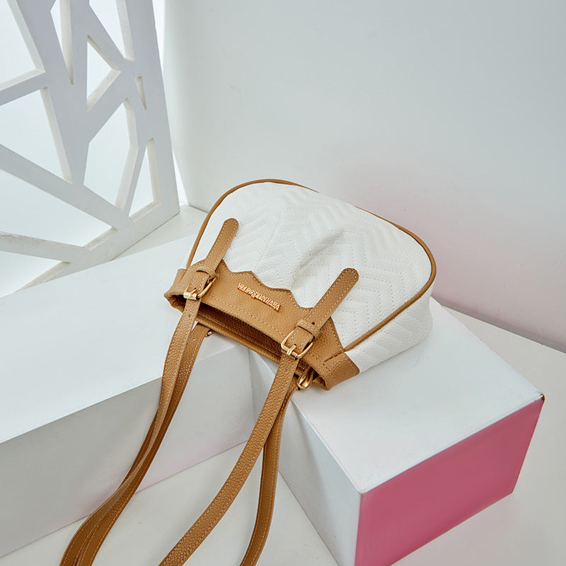 Women Casual Color Blocking Dumpling Bag