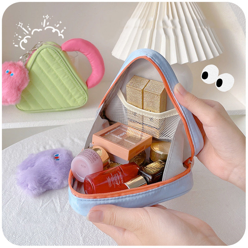 Women Cute Portable Plush Pendant Cosmetic Bag