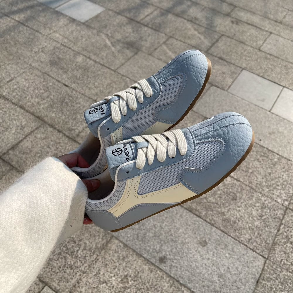 Women Casual Colorblock Sneakers Flat Sole Pullover