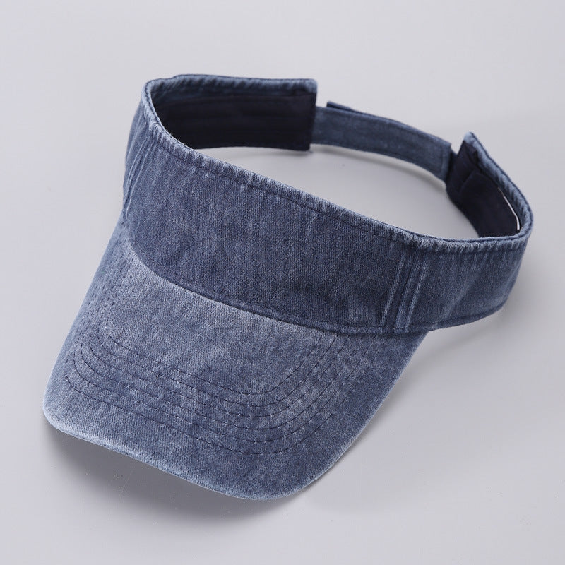 Chapeau de protection solaire respirant en coton denim décontracté pour homme