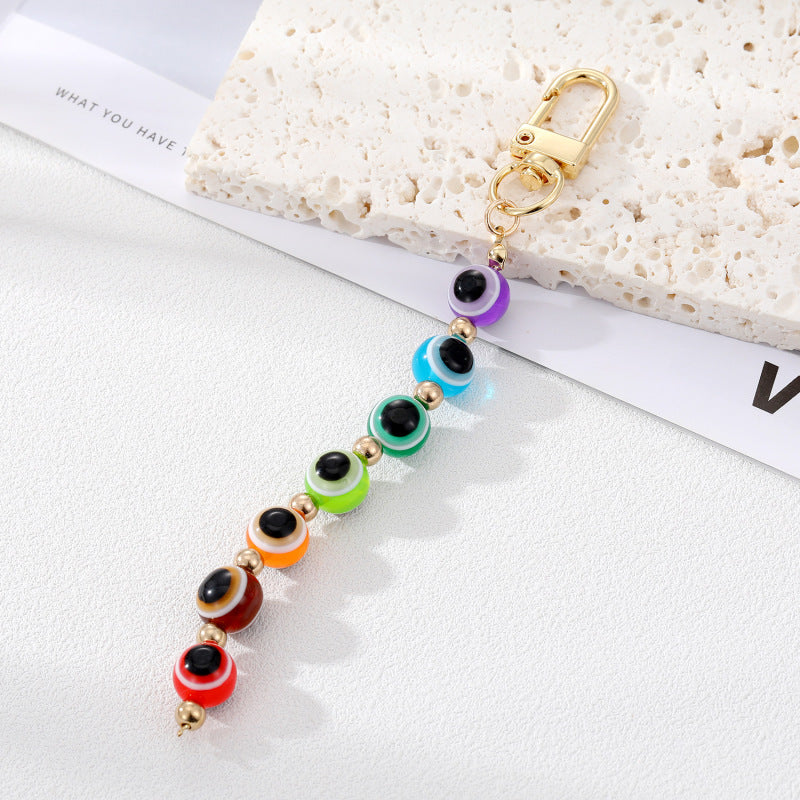 Women Fashion Creative Devil Eye Pendant Keychain