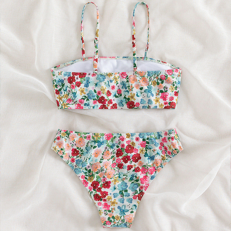 Ensemble de maillot de bain bikini à imprimé floral pour femme