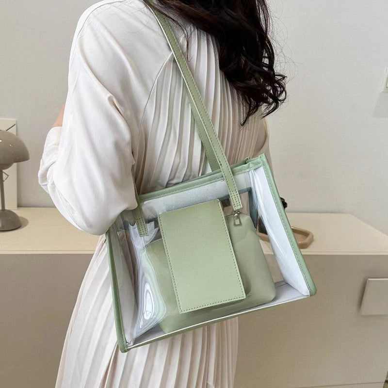 Summer Transparent Large Capacity Pvc Tote Bag