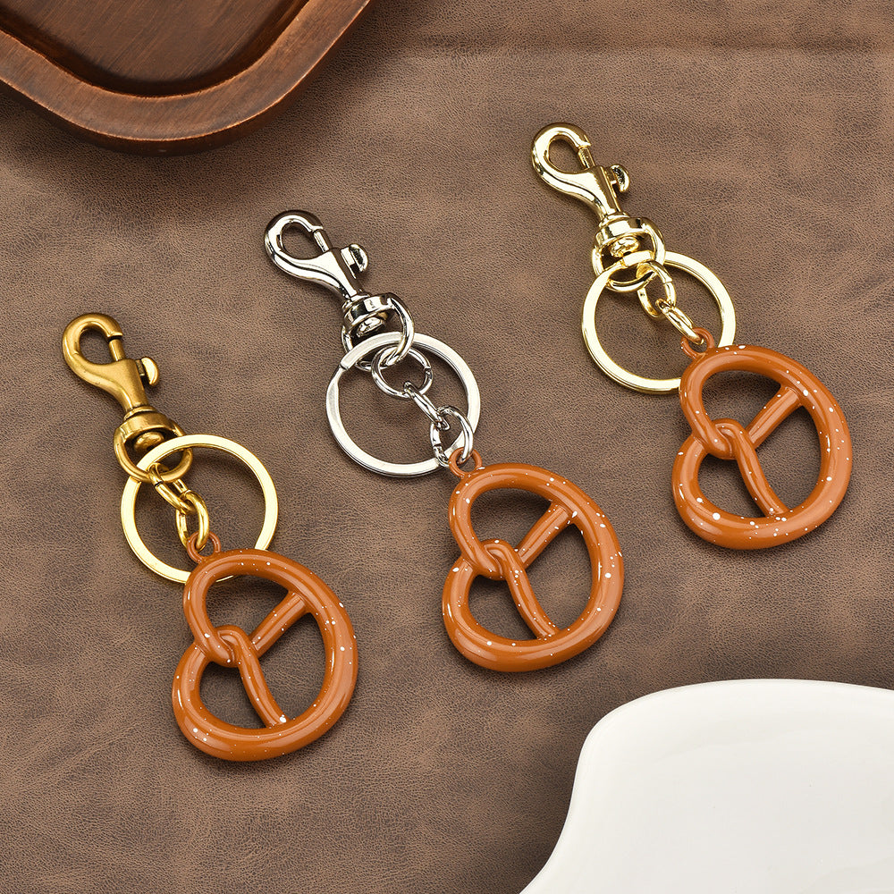 Women Fashion Cute Biscuit Pendant Keychain