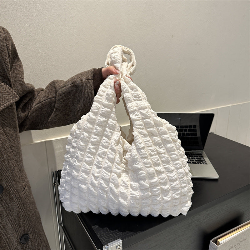 Bolso de mano plisado informal de moda para mujer