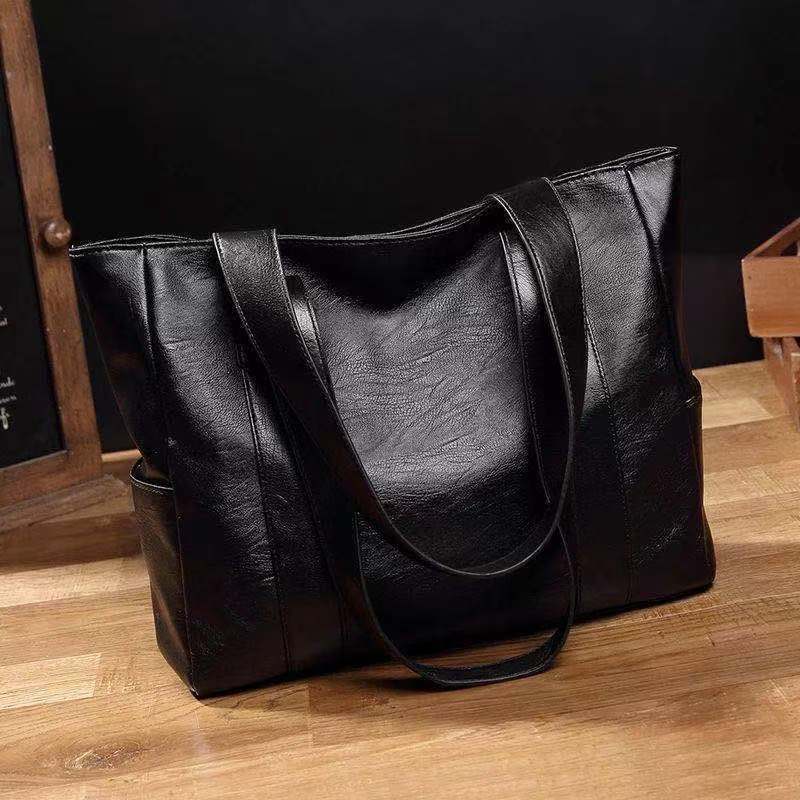 Women Large Capacity Tote Bag in Soft PU Material