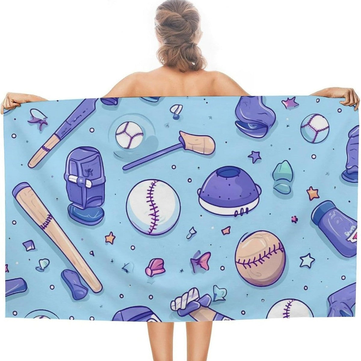 Toalla de playa de microfibra con estampado digital informal de moda