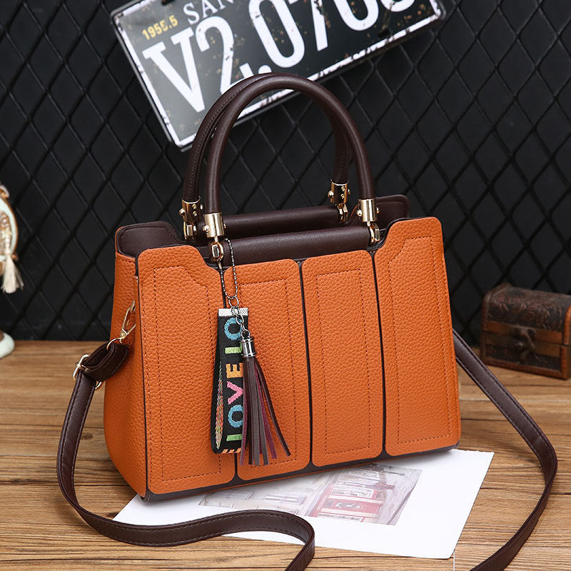 Bolso de mano informal de PU con cierre de cremallera para mujer