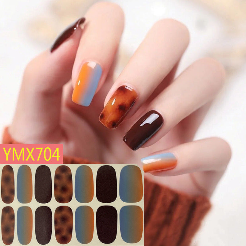 Autocollants pour ongles motif vache léopard automne et hiver