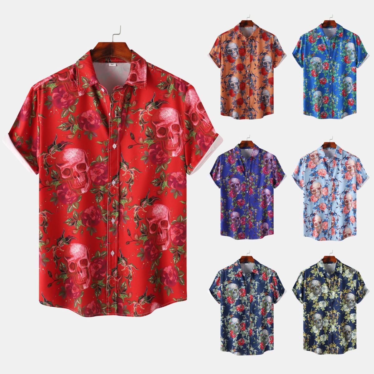 Camisa con estampado de flores diminutas en 3D para hombre, ideal para vacaciones de verano