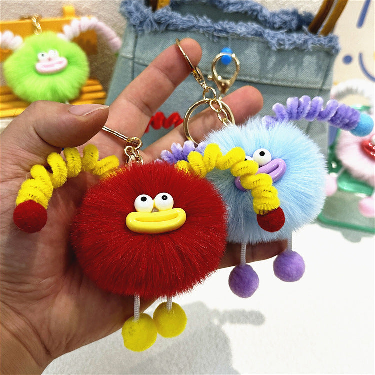 Llavero de peluche con forma de bolso de dibujos animados