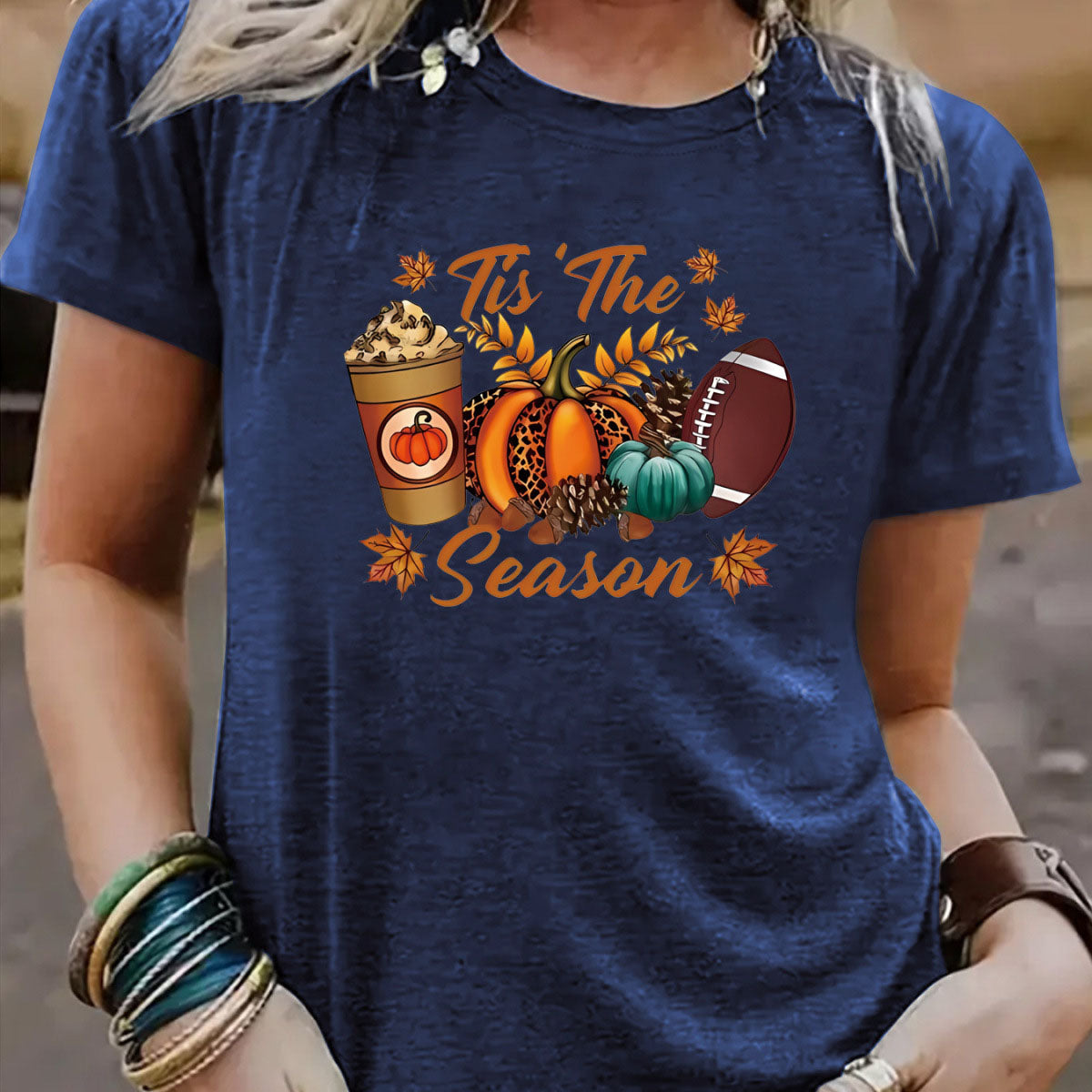 Camiseta de béisbol de calabaza de Halloween para mujer
