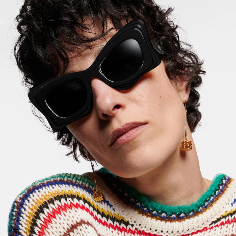 Gafas de sol anti-UV personalizadas de moda con diseño de ojo de gato