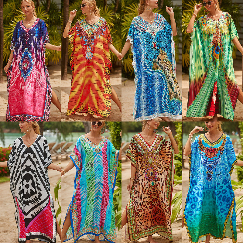 Traje de baño estampado gráfico para playa y vacaciones de verano para mujer