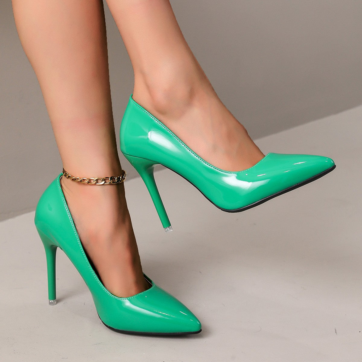 Women Fashion Sexy Simple Solid Color Pointed Toe High Heels Shoes